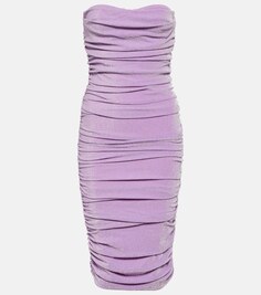 Платье миди Alex со сборками BANANHOT, фиолетовый