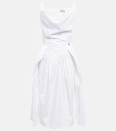 Платье миди Sunday из хлопка Vivienne Westwood, белый