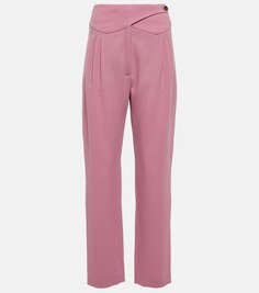 Cool &amp; Easy прямые шерстяные брюки с высокой посадкой BLAZÉ MILANO, розовый