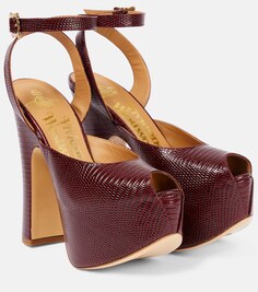 Туфли-лодочки Vargas с тиснением под крокодила Vivienne Westwood, коричневый