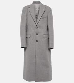 Пальто из натуральной шерсти WARDROBE.NYC, серый