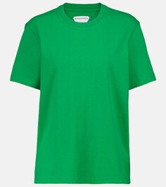 Хлопковая футболка BOTTEGA VENETA, зеленый