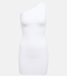 Мини-платье HB в рубчик из коллаборации с Hailey Bieber WARDROBE.NYC, белый
