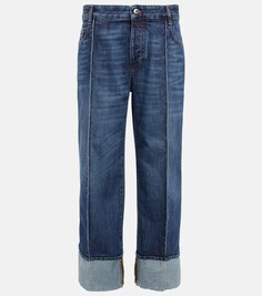Укороченные прямые джинсы с высокой посадкой BOTTEGA VENETA, синий