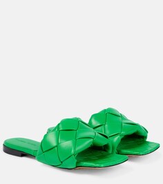 Кожаные шлепанцы Lido Bottega Veneta, зеленый