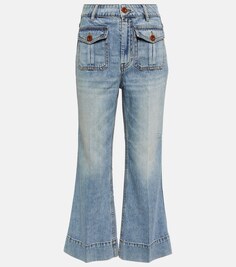 Укороченные расклешенные джинсы Raie ZIMMERMANN, синий