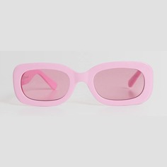 Солнцезащитные очки Bershka Barbiecore Rectangular, розовый