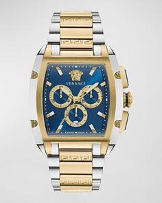 Мужские часы Dominus с двухцветным браслетом, 42 мм Versace