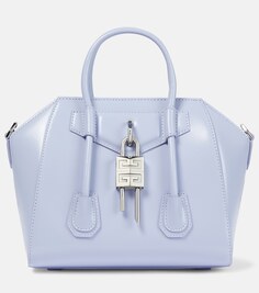 Кожаная сумка-тоут Antigona Lock Mini Givenchy, фиолетовый
