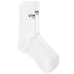 Носки Vtmnts Paris Logo, белый