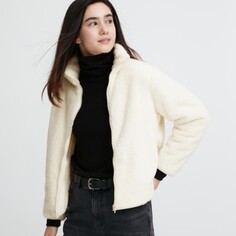 Толстовка Uniqlo Fluffy Fleece Zipped, молочный