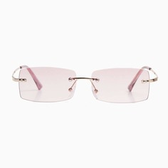 Солнцезащитные очки Bershka Barbiecore Rectangular No Frame, розовый