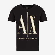 Футболка Armani Exchange Icon Logo Regular Fit Crew Neck, черный