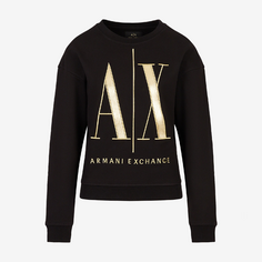 Свитшот Armani Exchange Icon Logo Crew Neck, черный