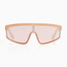 Солнцезащитные очки Bershka Shield, коричневый