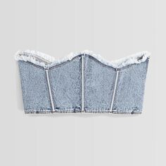 Корсет Bershka Denim, синий