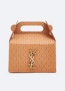 Сумка SAINT LAURENT Take-away box bag, коричневый