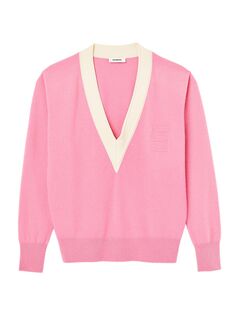 Вязаный свитер S Sandro, розовый