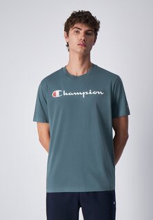 Футболка с принтом Champion, бирюзовый