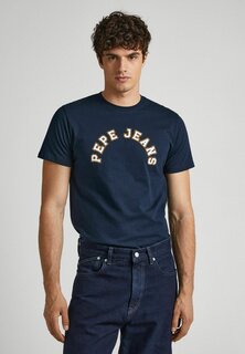 Футболка с принтом Pepe Jeans, синий