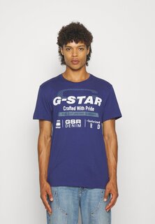 Футболка с принтом G-Star, темно-синий