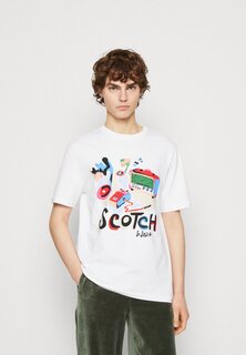 Футболка с принтом Scotch &amp; Soda, белый