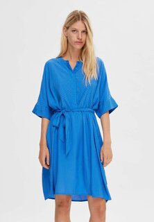 Платье-рубашка Selected, синий