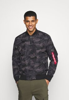 Куртка-бомбер Alpha Industries, черный меланж