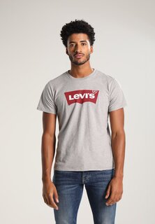 Футболка с принтом Levi&apos;s, серый меланж Levis