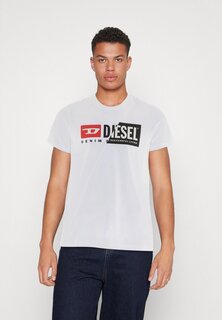 Футболка с принтом Diesel, белый