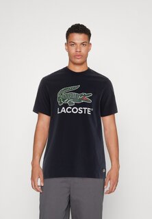 Футболка с принтом Lacoste, темно-синий