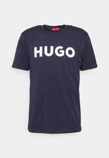 Футболка с принтом HUGO, темно-синий