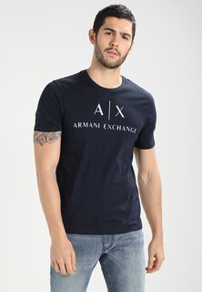 Футболка с принтом Armani Exchange, темно-синий