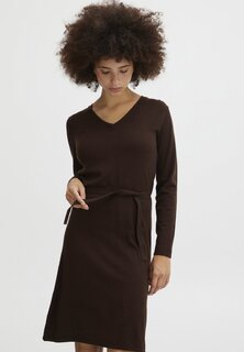 Вязаное платье ICHI, коричневый