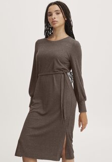 Вязаное платье ICHI, коричневый