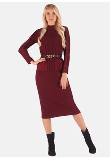 Вязаное платье Margo collection, бордовый