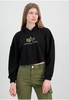 Толстовка с капюшоном Alpha Industries, черный