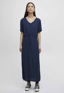 Длинное платье ICHI, темно-синий