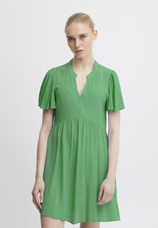 Летнее платье ICHI, бутылочно-зеленый