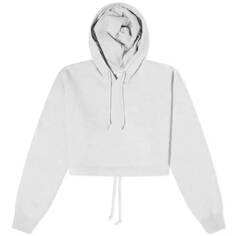 Худи Good American Brushed Fleece Crop, серый