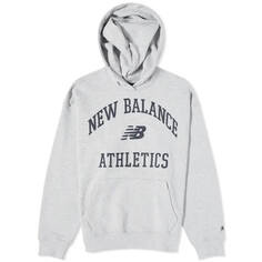 Худи New Balance Athletics Varsity Oversized Fleece, серый