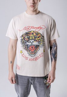 Футболка с принтом Ed Hardy, бежевый Ed Hardy