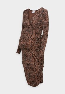 Платье из джерси MAMALICIOUS, коричневый Mama.Licious