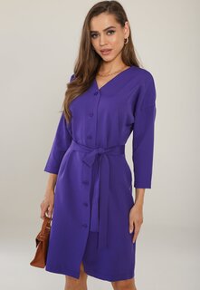 Платье-рубашка Awesome Apparel, фиолетовый меланж