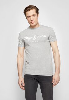 Футболка с принтом Pepe Jeans, серый меланж