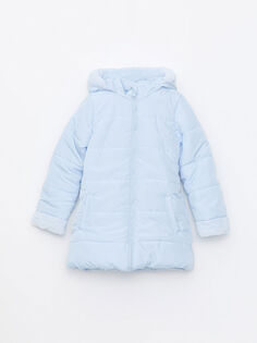 Базовое пальто для девочек с капюшоном LCW Kids