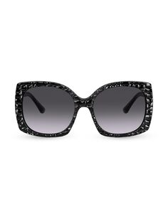 Квадратные солнцезащитные очки 58 мм DOLCE&amp;GABBANA, черный