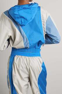 AHLUWALIA спортивная куртка в стиле колор-блок с капюшоном, синий