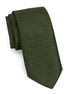 Треугольный шелковый галстук ZEGNA, зеленый