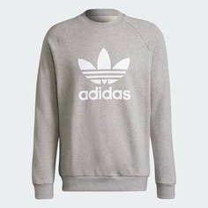 Свитшот Adidas Originals Adicolor Classics Trefoil Crewneck, серый/белый